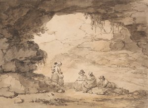 Camponeses numa gruta de George Morland