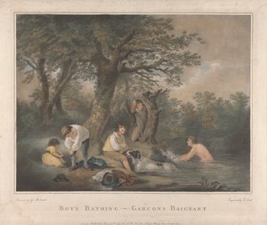 Conjunto de Quatro: Banho de Banho para Rapazes de George Morland