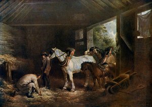 O interior do estábulo, 1791, 1912. de George Morland