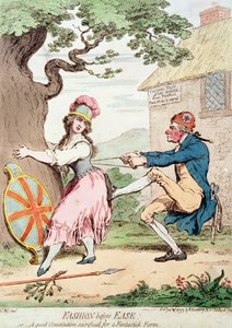 &39;Fashion Before Ease, ou Uma Boa Constituição Sacrificada por uma Forma Fantástica&39;, pub. por Hannah Humphrey, 1793 (ver também 89937)