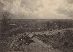 Campo de Batalha de Resacca, Geórgia No. 4, década de 1860. de George N. Barnard