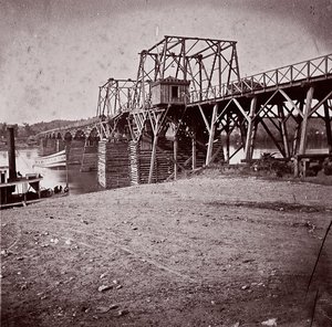 Ponte sobre o rio Tennessee em Chattanooga, ca. 1864.