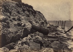 Vista exterior de Fort Sumter de George N. Barnard