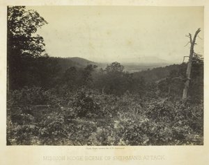 Mission Ridge Cenário do ataque de Sherman de George N. Barnard