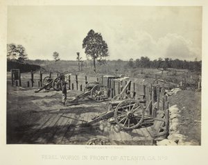 Obras rebeldes em frente de Atlanta, GA, n.º 2 de George N. Barnard