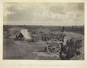 Obras rebeldes em frente de Atlanta, GA, n.º 4 de George N. Barnard