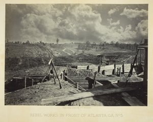 Obras rebeldes em frente de Atlanta, GA, n.º 5 de George N. Barnard