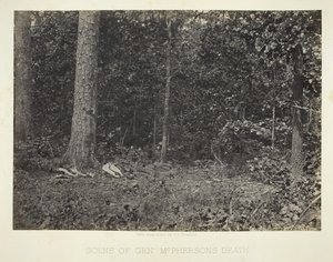 Cena da morte do general McPherson, 186466. de George N. Barnard