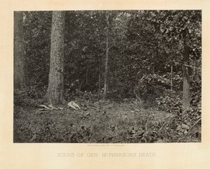 Cena da Morte do General McPherson, Geórgia, da Campanha Fotográfica do Sherman de George N. Barnard
