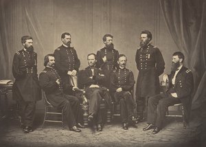 Sherman e seus generais, década de 1860. de George N. Barnard