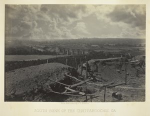 Margem sul do rio Chattahoochie, Geórgia. de George N. Barnard