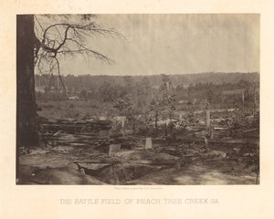 O campo de batalha de Peach Tree Creek, Geórgia de George N. Barnard