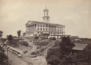O Capitólio, Nashville, Tennessee, década de 1860.