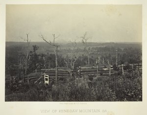 Vista da montanha Kenesaw, Geórgia. de George N. Barnard