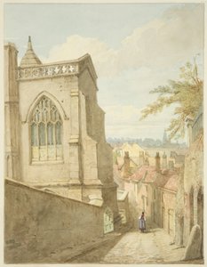 East End of St Mary Redcliffe (lápis e aguarela sobre papel)