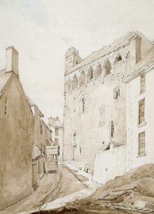 Castelo de Swansea (aguarela e lápis sobre papel)
