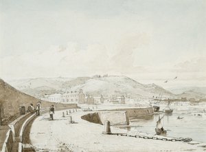 Porto de Swansea (aguarela e lápis sobre papel)