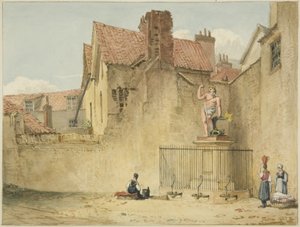 The Neptune, Church Lane, off Temple Street (lápis e aguarela sobre papel)
