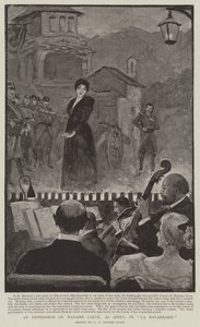 Uma impressão de Madame Calve, como Anita, em La Navarraise de George Percy Jacomb Hood