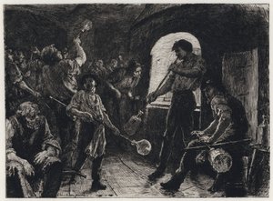 Sopro de vidro (gravura) de George Percy Jacomb Hood