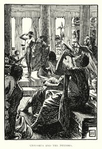Odyssey: Odisseu e os pretendentes (gravura) de George Percy Jacomb Hood