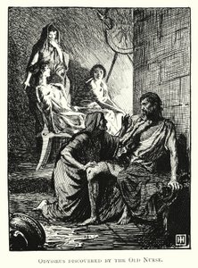 Odyssey: Odisseia descoberta pela Velha Enfermeira (gravura) de George Percy Jacomb Hood