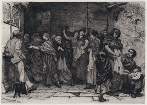 Dia de pagamento em um Moinho de Algodão (gravura) de George Percy Jacomb Hood