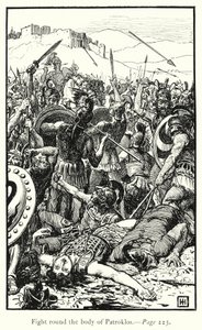 A Ilíada: Luta à volta do corpo de Patroklos (gravura) de George Percy Jacomb Hood