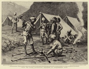 Com a Buner Expedition, quebrando os braços entregues de George Percy Jacomb Hood