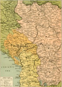 Mapa para ilustrar o retiro sérvio, 1919.