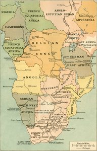 Mapa de Mid. E África do Sul, 1919.