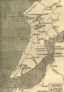 Mapa da Península Gallipoli, 1919.