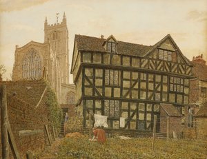 Igreja e antiga casa desabitada em Ludlow, 1871-72