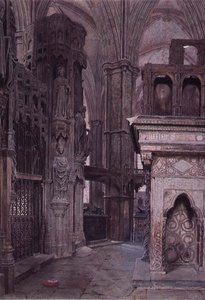 Eduardo, a Capela dos Confessores, Abadia de Westminster de George Price Boyce