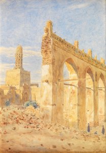 Ruínas do Gama al-Hakim, Cairo (aquarela)