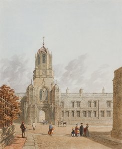 Torre de Tom, Igreja de Cristo de Pembroke Square, Oxford, 1849 (tinta & wc no papel)