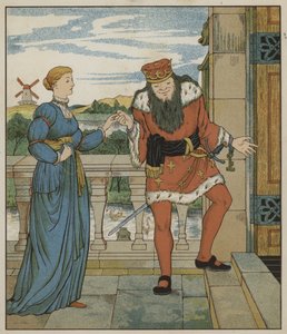 Ilustração para Rumpelstiltskin por The Brothers Grimm
