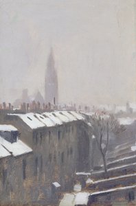 Duke Street sob Snow, Edimburgo, 1870