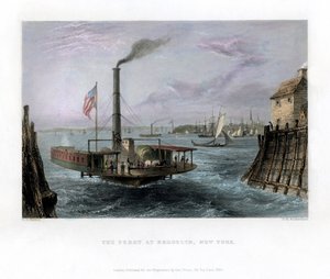 O Ferry no Brooklyn, Nova York, EUA, 1838. de George Richardson