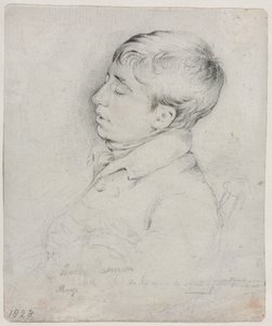 Um retrato de Welby Sherman Asleep em uma cadeira, 1828. de George Richmond