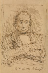 Benjamin Disraeli, esboçado numa Janta da Academia Real de George Richmond