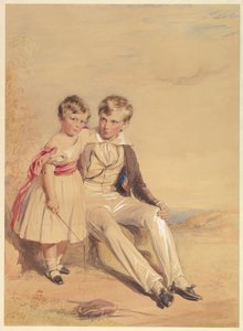 Retrato de duas crianças de George Richmond