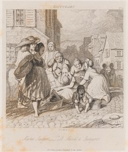 Market, Stuttgart, c.1821 (gravura)