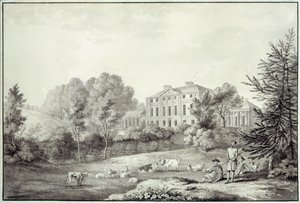 Uma Vista de Kenwood (lápis sobre papel) de George Robertson