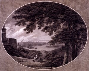 Uma vista do sul das cidades de Londres e Westminster de Denmark Hill, em Camberwell de George Robinson
