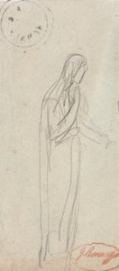 Uma figura feminina de pé de George Romney