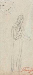 Uma figura feminina em pé de George Romney