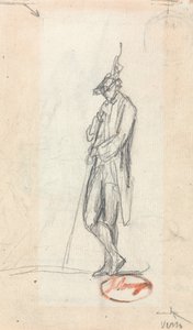 Uma figura masculina de pé de George Romney