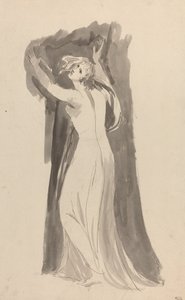 Um estudo de Miranda para "A Tempestade" de George Romney