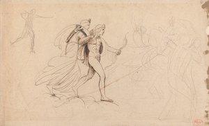 Apolo e Diana para "A Destruição dos Filhos de Niobe" de George Romney
